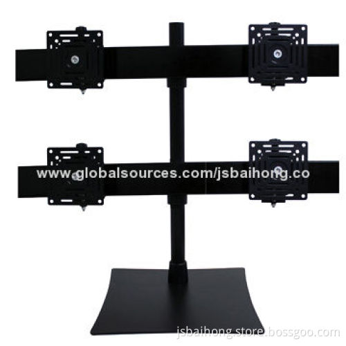 Quad LCD Desktop Stand, -40 to 40° Tilt Adjustment